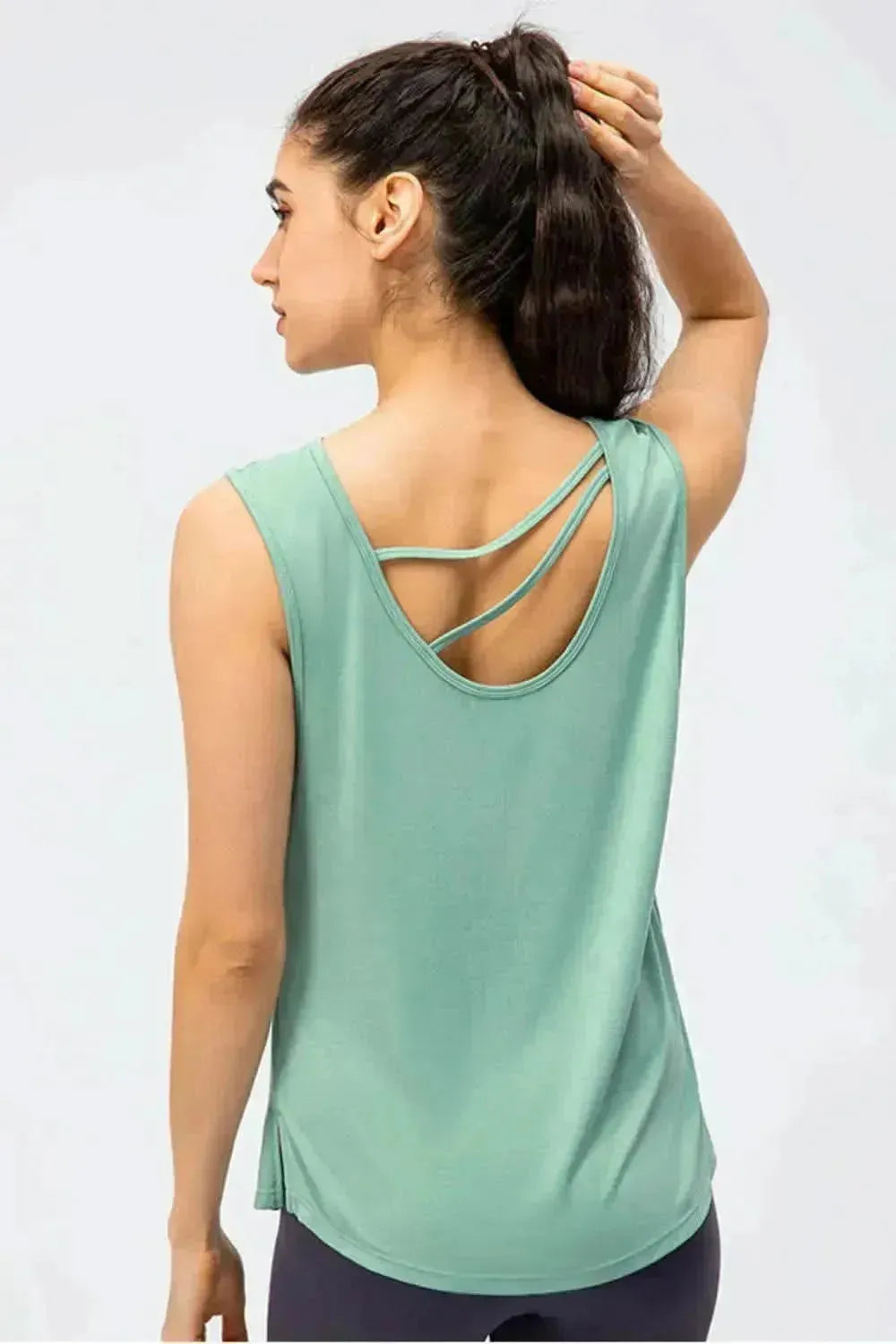 Cutout Reversible Active Tank - Bad Moms Club