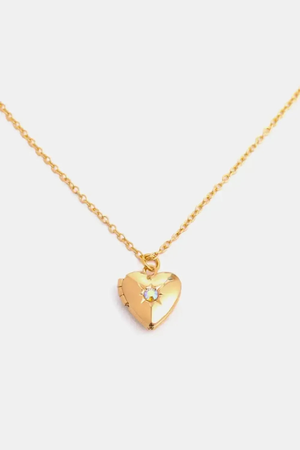 Zircon Heart Shape 14K Gold-Plated Pendant Necklace - Bad Moms Club