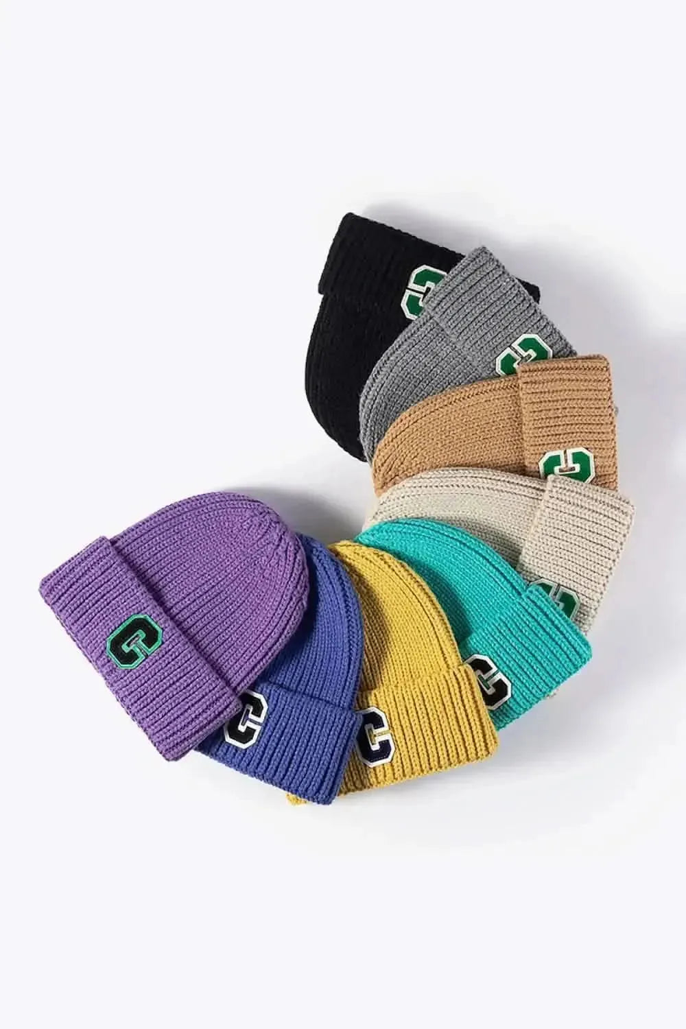 Letter C Patch Cuffed Beanie - Bad Moms Club