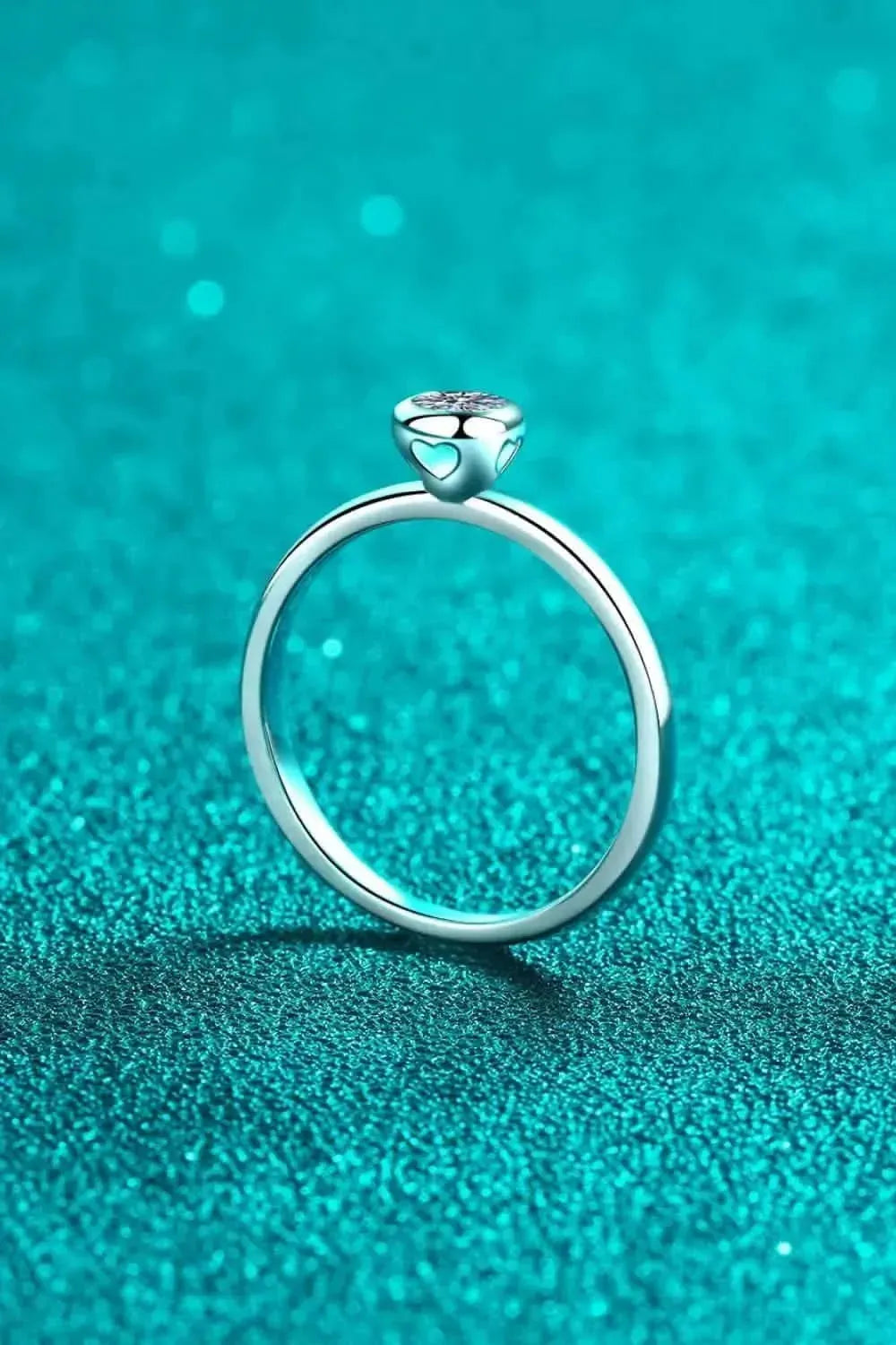 Moissanite Rhodium-Plated Solitaire Ring - Bad Moms Club