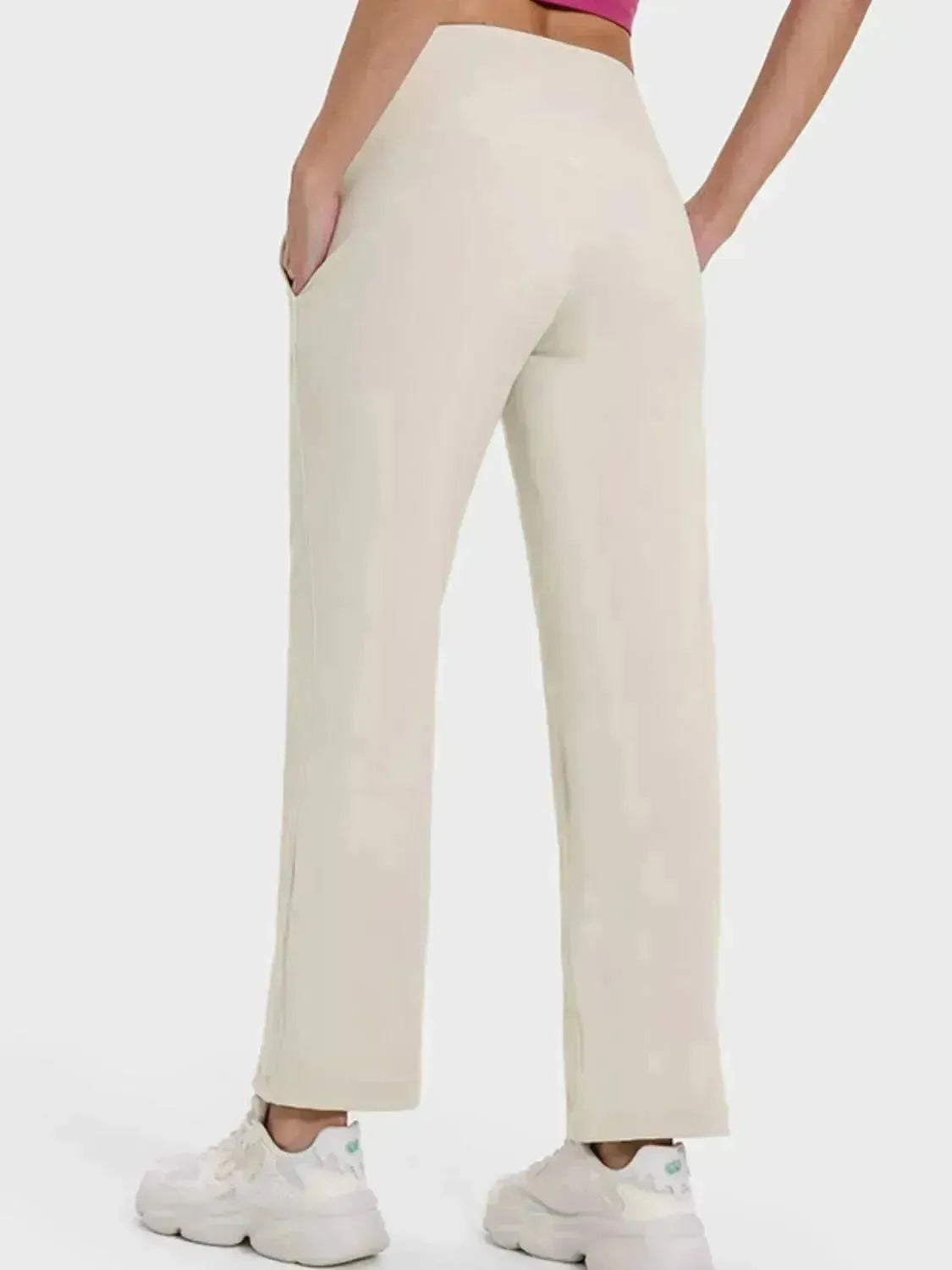 Pocketed High Waist Active Pants - Bad Moms Club