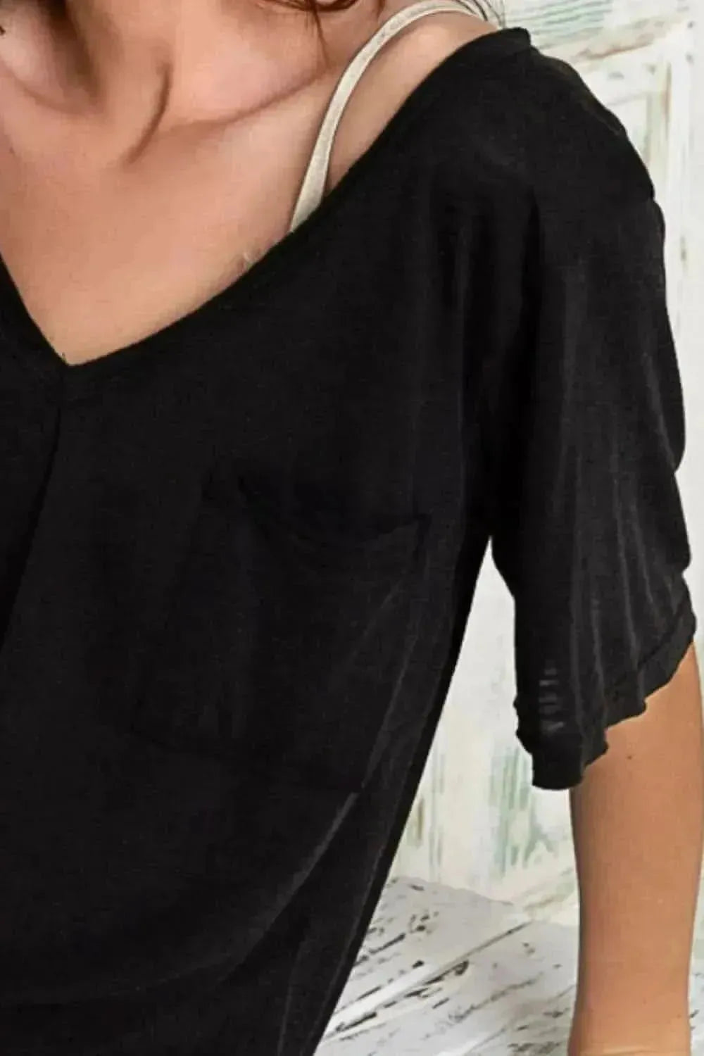 POL V-Neck Short Sleeve T-Shirt - Bad Moms Club