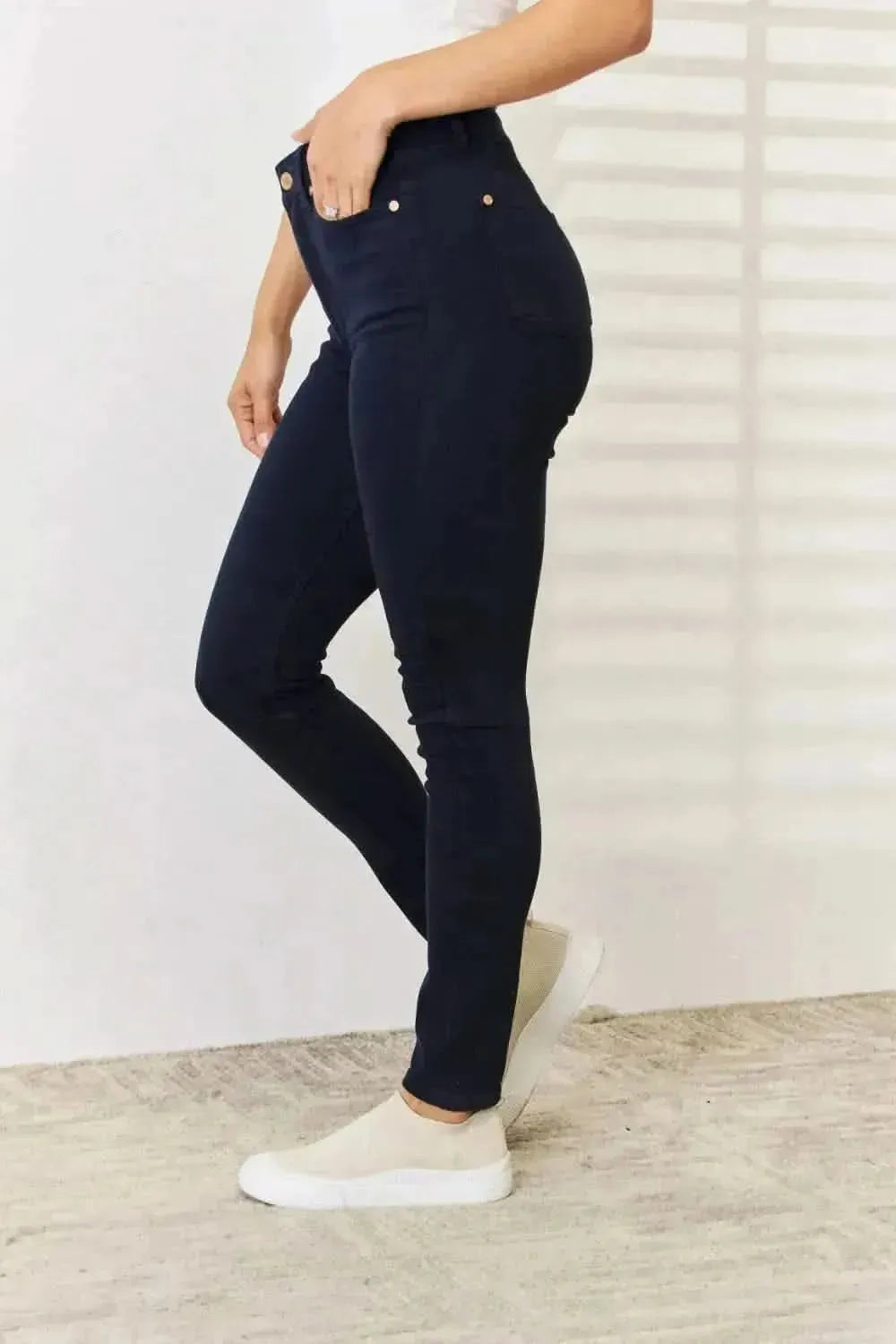 Judy Blue Full Size Garment Dyed Tummy Control Skinny Jeans - Bad Moms Club