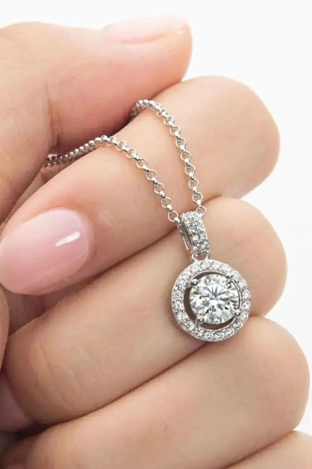 Zircon Pendant 925 Sterling Silver Necklace - Bad Moms Club