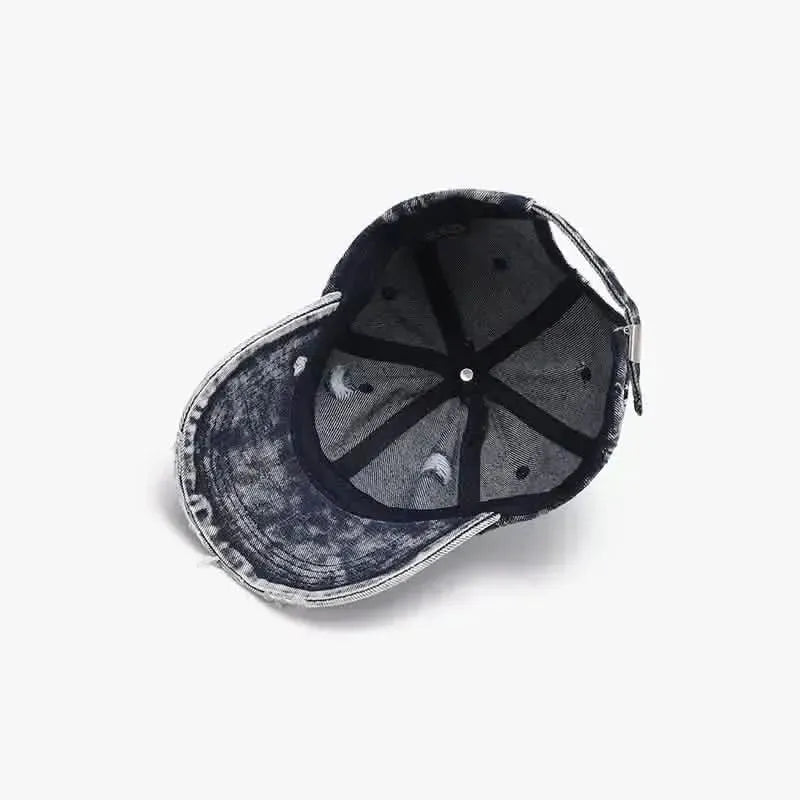 Distressed Cotton Baseball Cap - Bad Moms Club