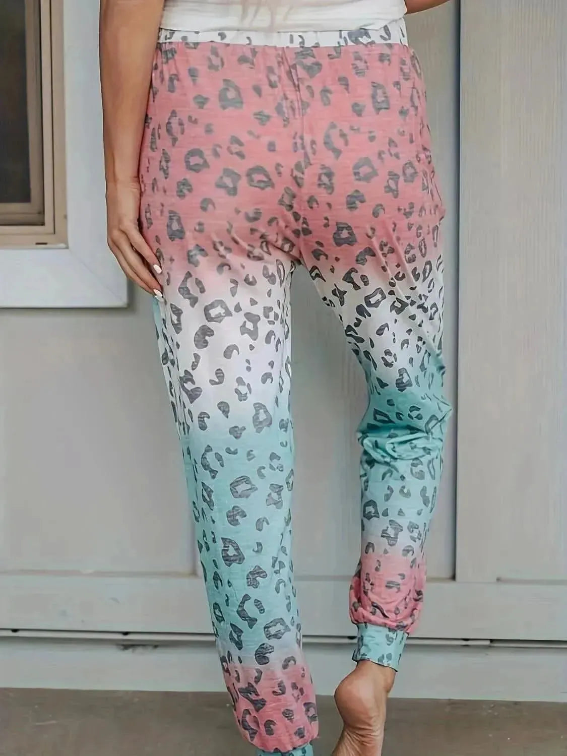 Drawstring Leopard Pants with Pockets - Bad Moms Club