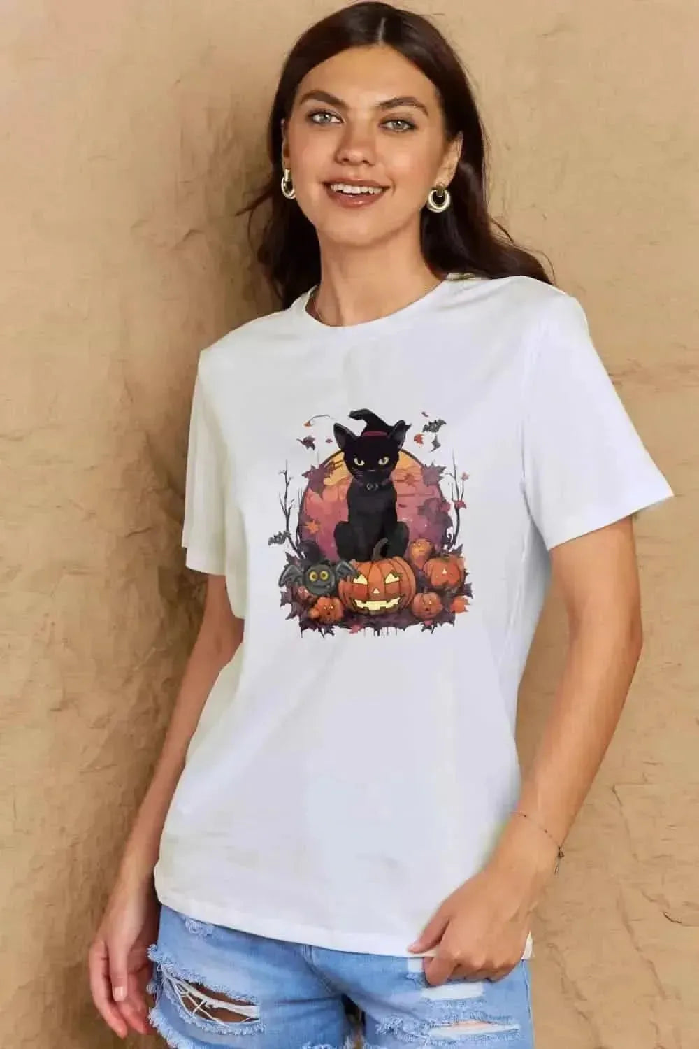 Simply Love Full Size Halloween Theme Graphic T-Shirt - Bad Moms Club