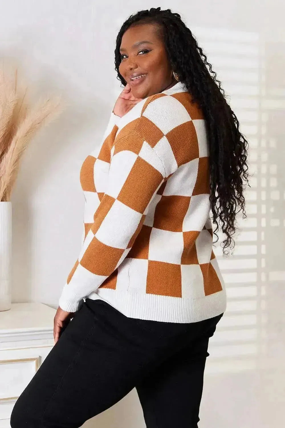 Double Take Button-Up V-Neck Dropped Shoulder Cardigan - Bad Moms Club