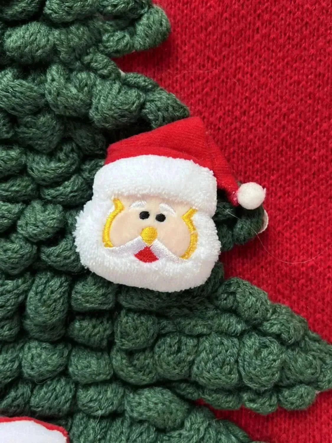 Christmas Tree Round Neck Long Sleeve Sweater - Bad Moms Club