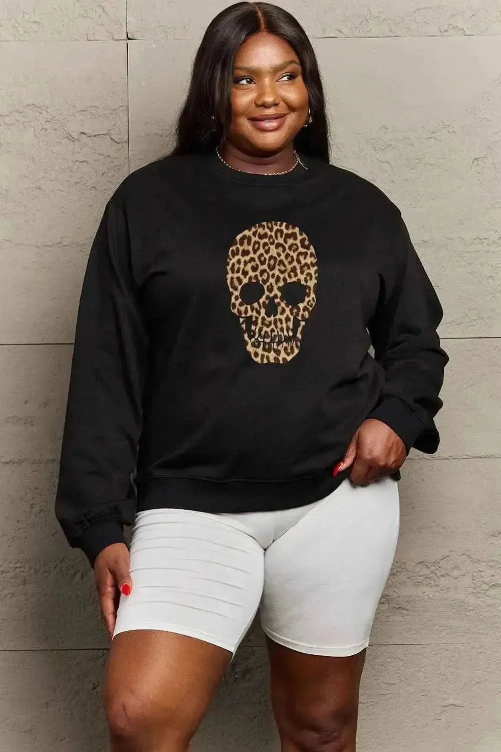 Simply Love Full Size Drop Shoulder Graphic Sweatshirt - Bad Moms Club