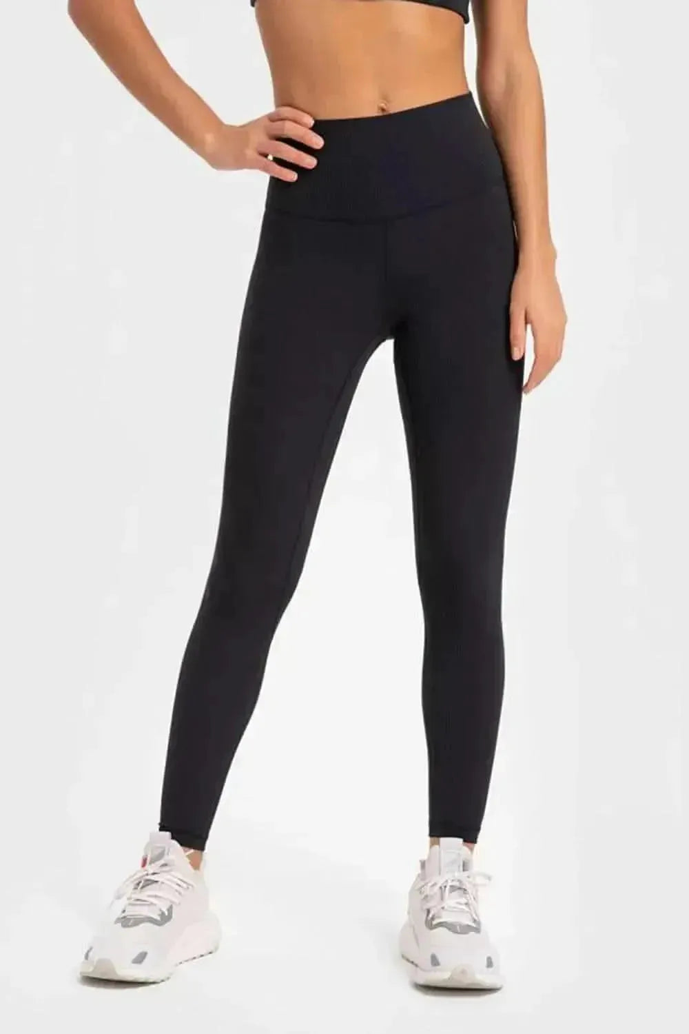 Highly Stretchy Wide Waistband Yoga Leggings - Bad Moms Club