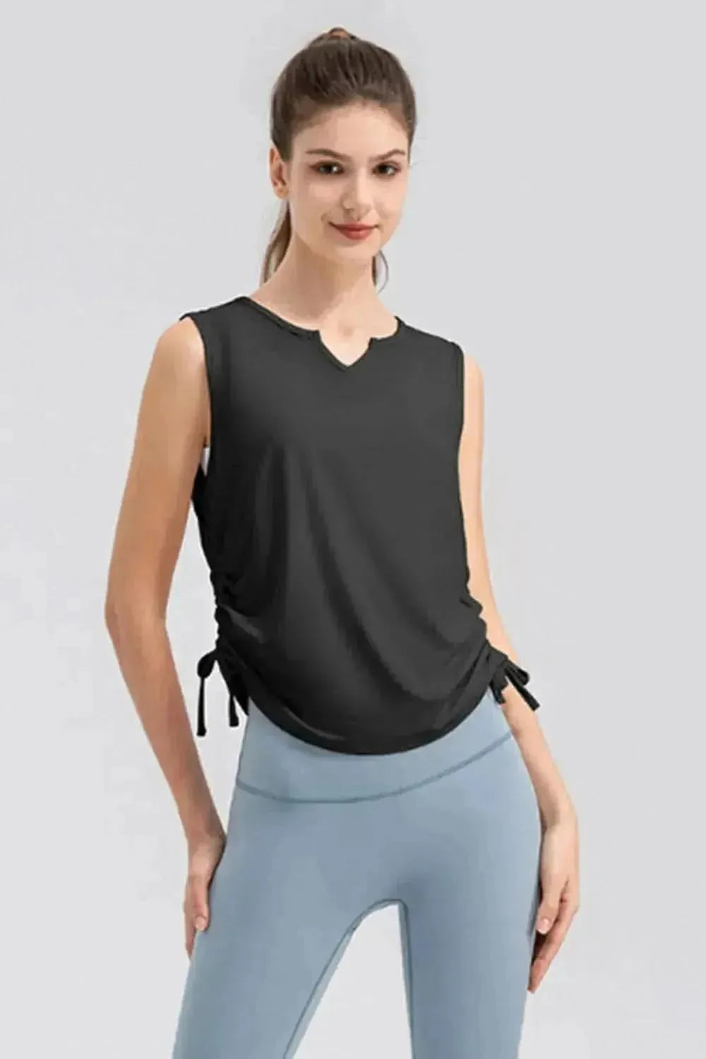 Notched Wide Strap Active Tank - Bad Moms Club
