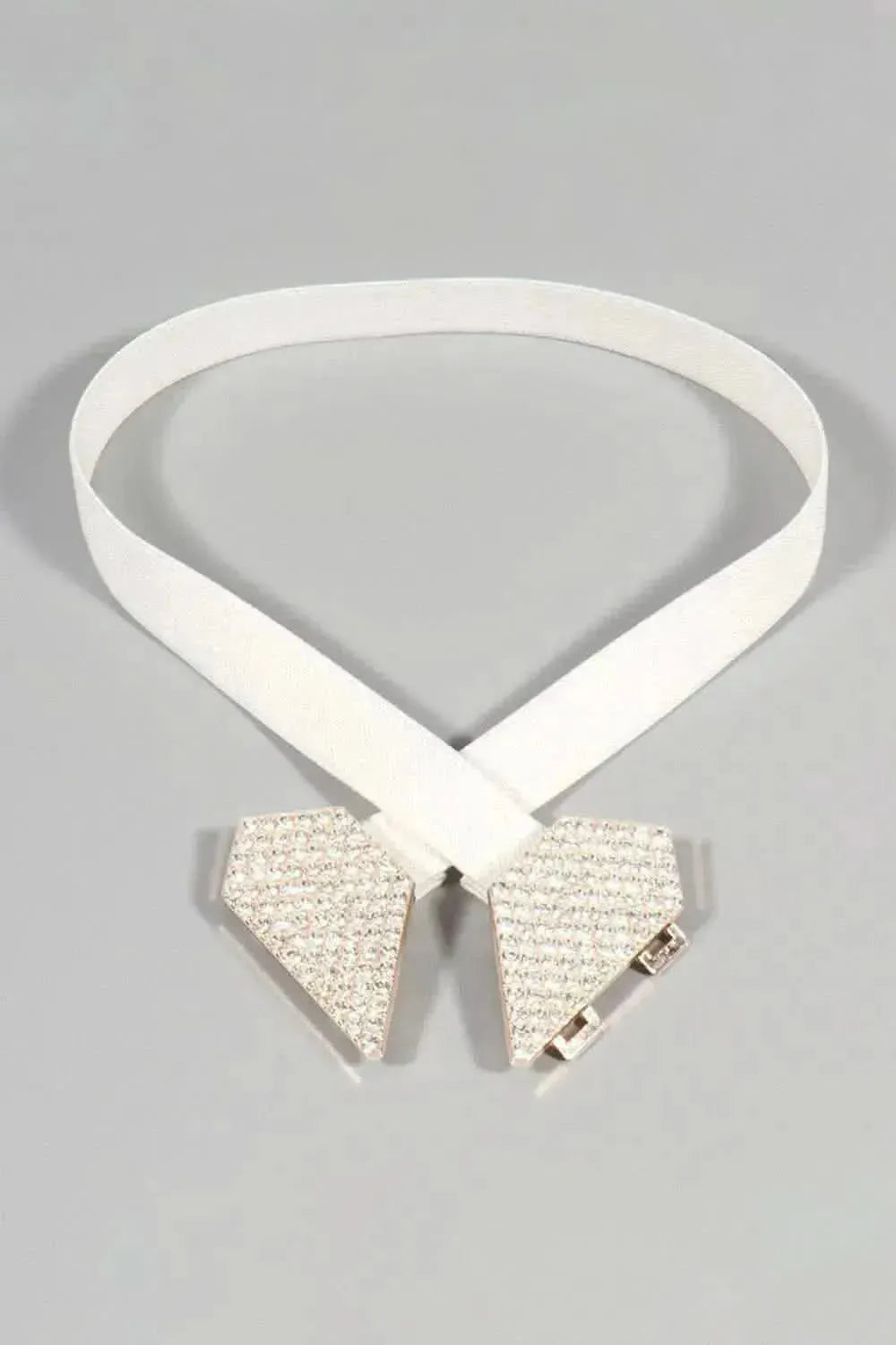Rhinestone Heart Buckle Elastic Belt - Bad Moms Club