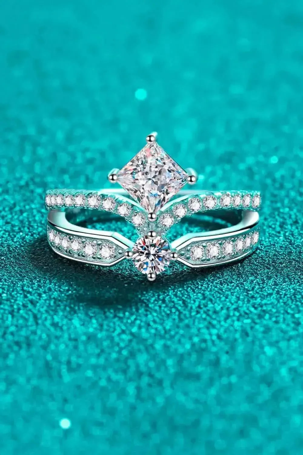925 Sterling Silver Moissanite Crown Ring - Bad Moms Club