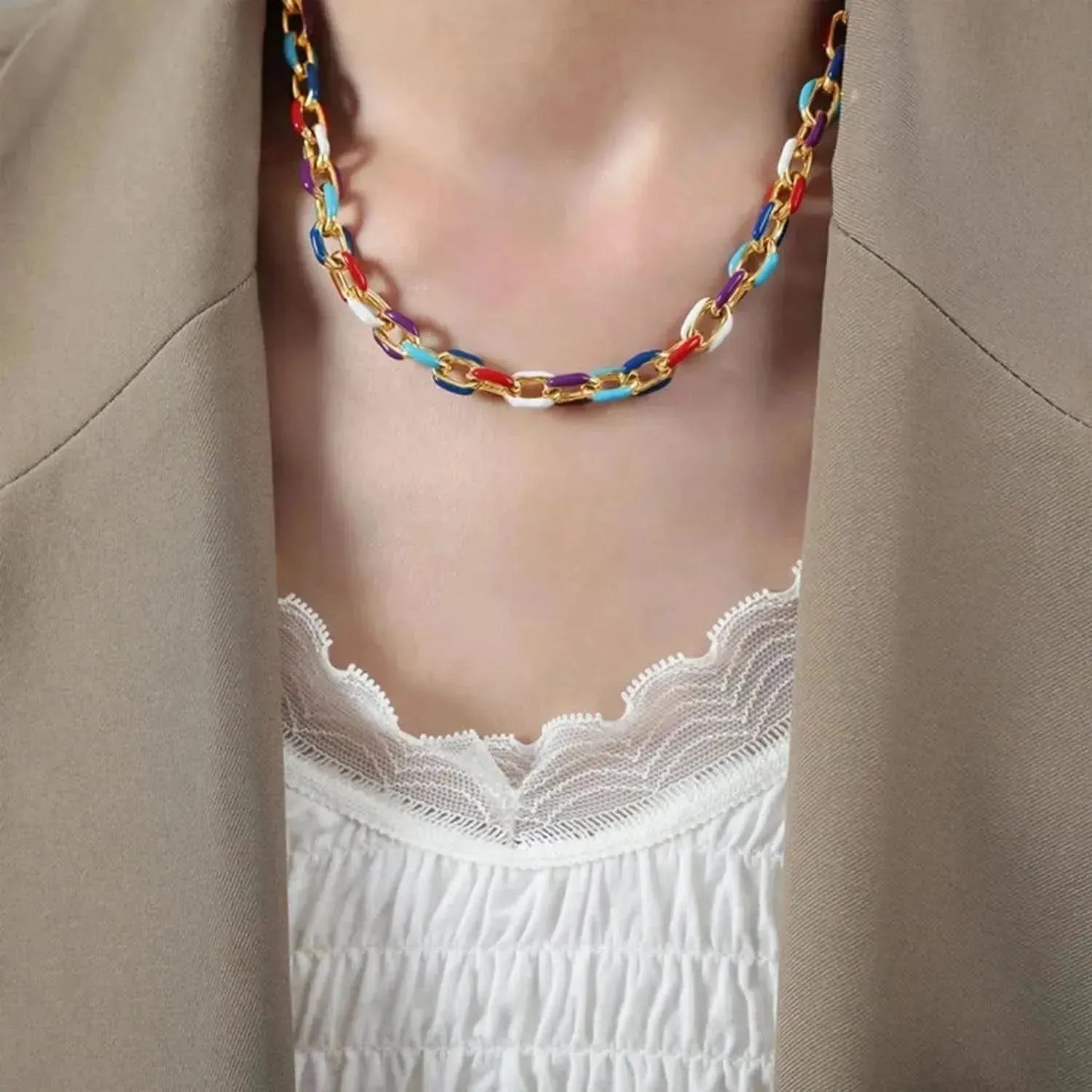 18K Gold-Plated Titanium Steel Necklace - Bad Moms Club