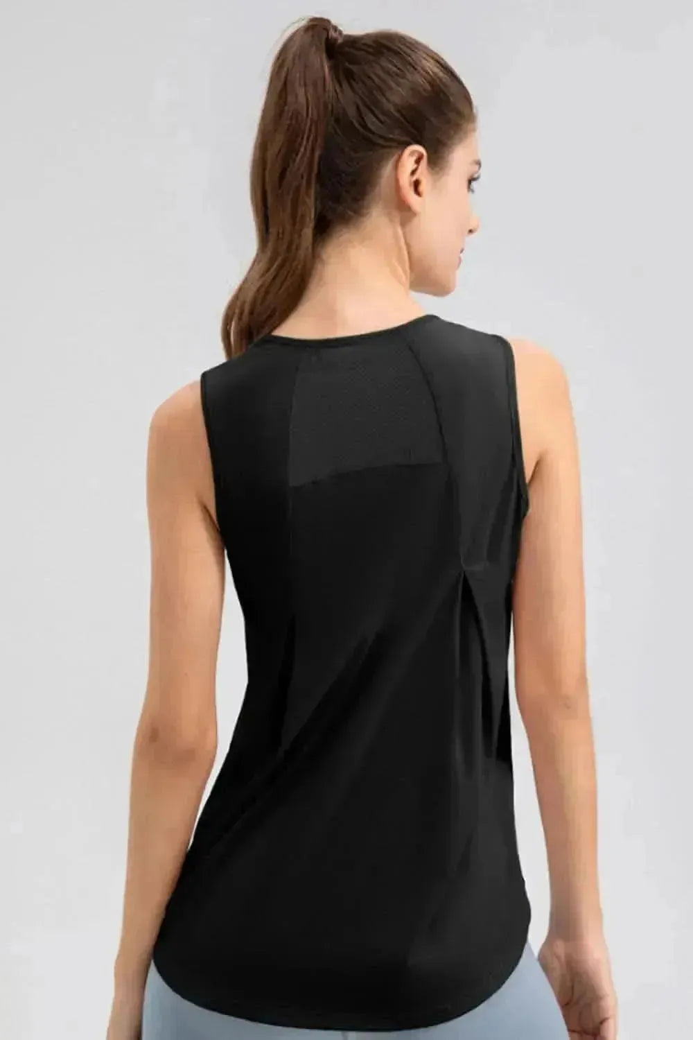 Round Neck Wide strap Active Tank - Bad Moms Club