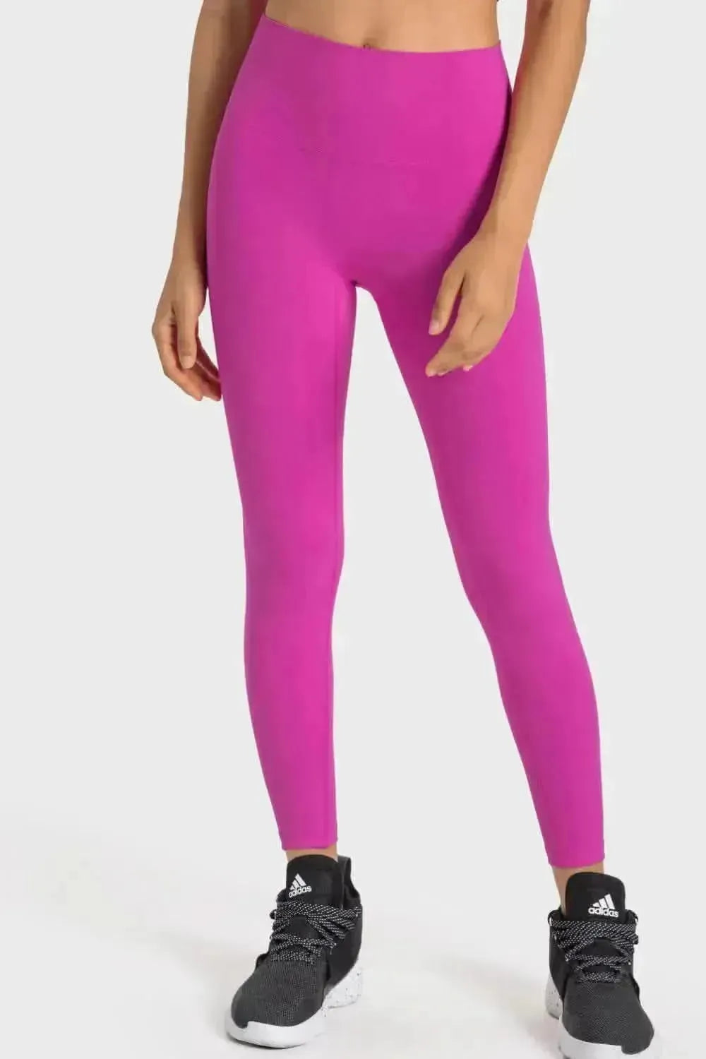 High-Rise Wide Waistband Yoga Leggings - Bad Moms Club