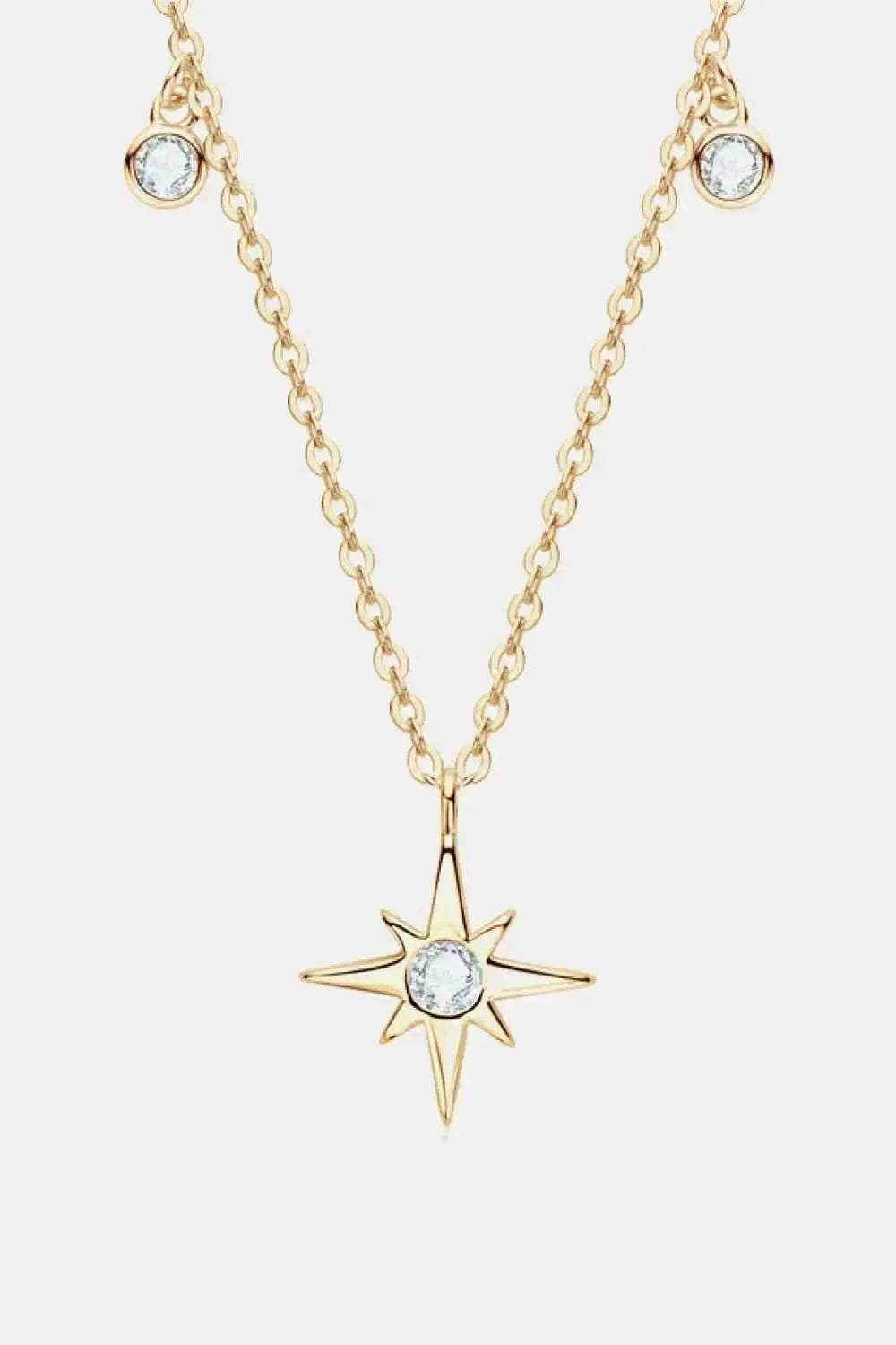 Moissanite North Star Pendant 925 Sterling Silver Necklace - Bad Moms Club