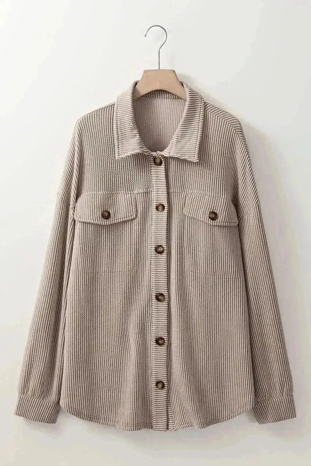 Plus Size Button Up Long Sleeve Jacket - Bad Moms Club