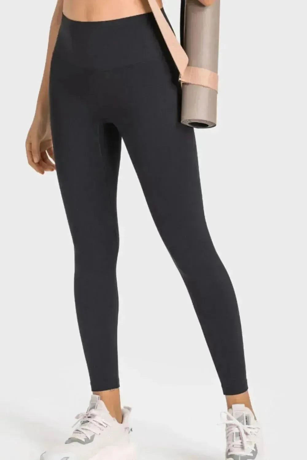 High-Rise Wide Waistband Yoga Leggings - Bad Moms Club