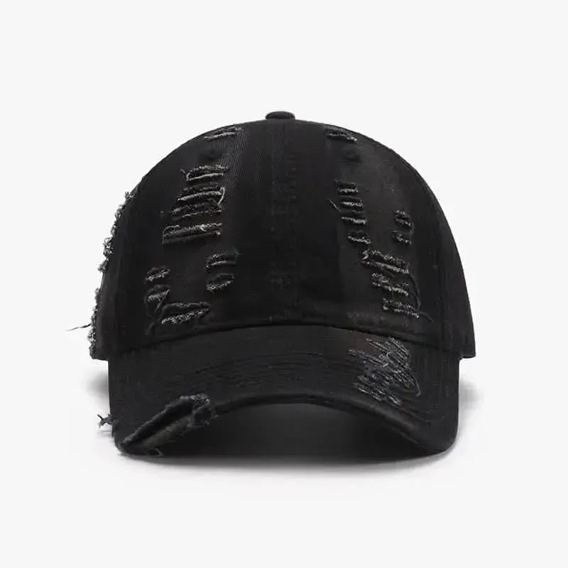 Distressed Adjustable Cotton Baseball Cap - Bad Moms Club