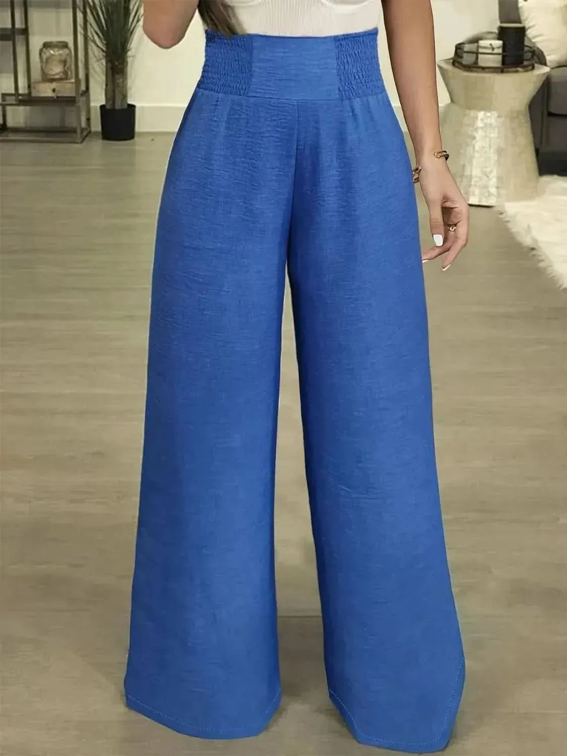 Plus Size High Waist Wide Leg Pants - Bad Moms Club