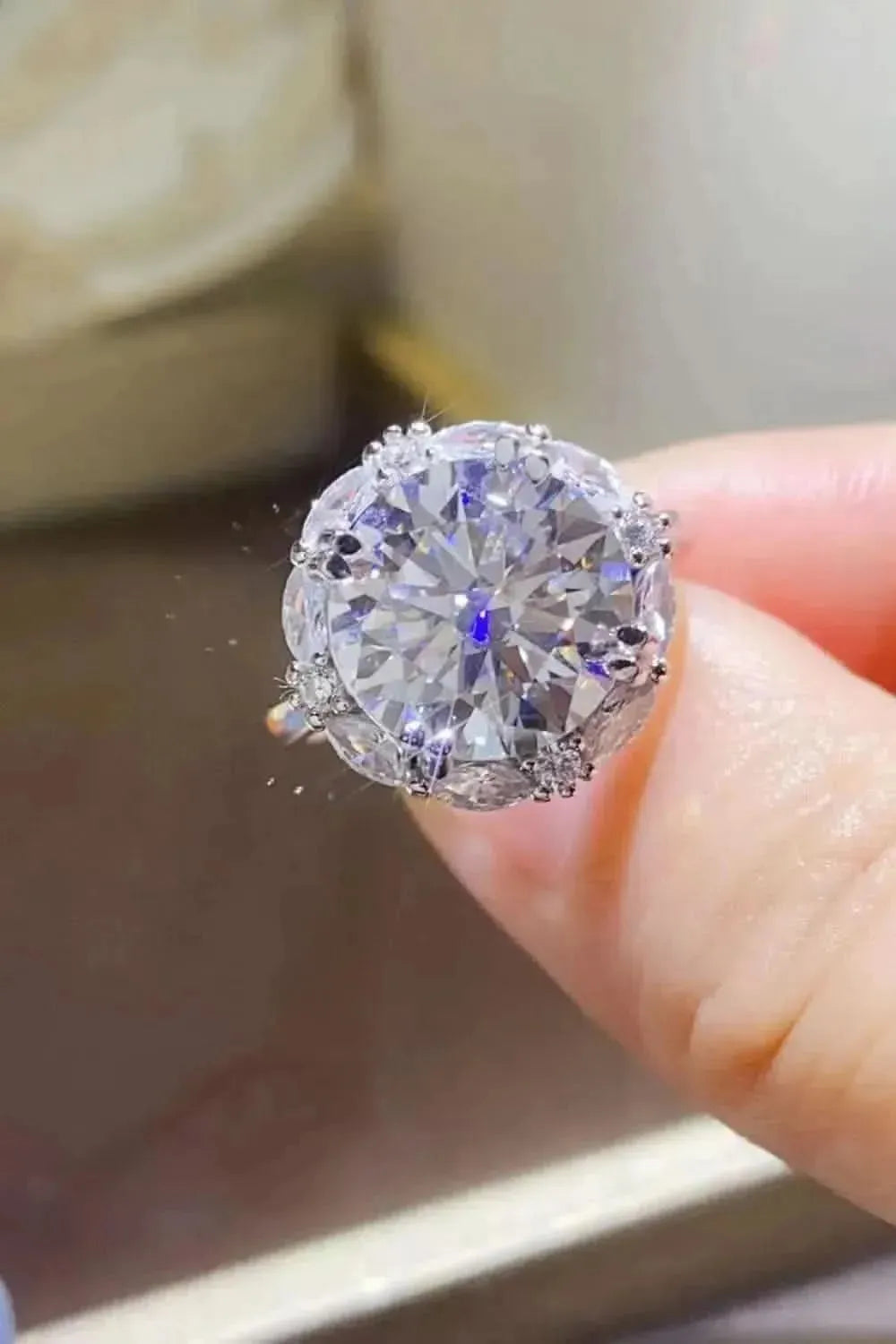 5 Carat Moissanite 925 Sterling Silver Ring - Bad Moms Club