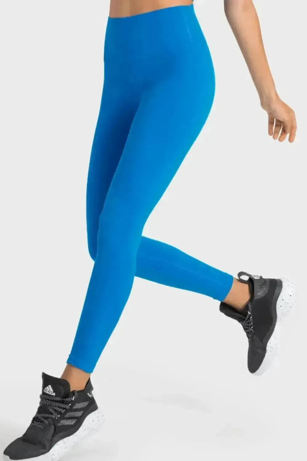 High-Rise Wide Waistband Yoga Leggings - Bad Moms Club