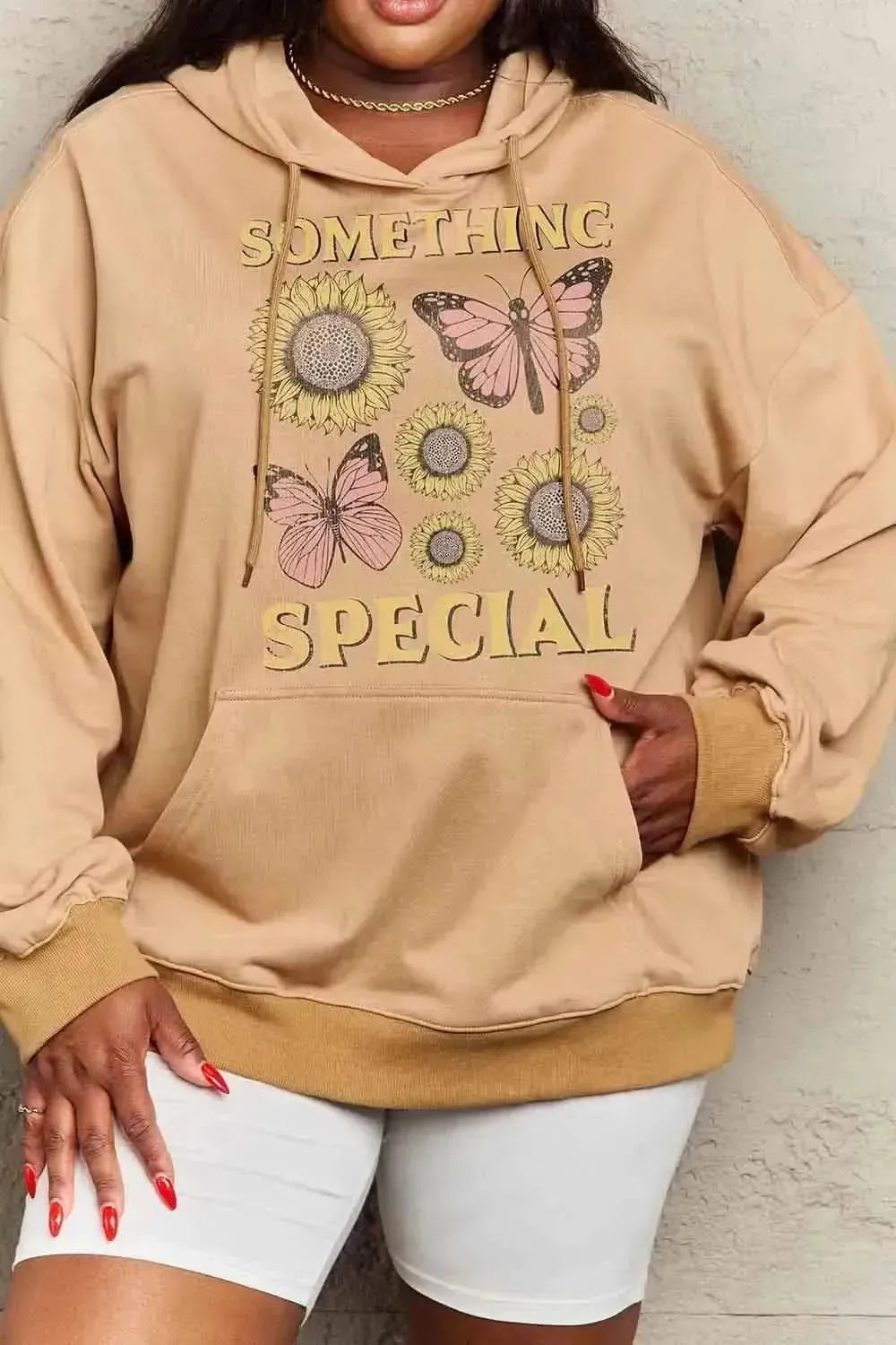 Simply Love Simply Love Full Size SOMETHING SPECIAL Graphic Hoodie - Bad Moms Club