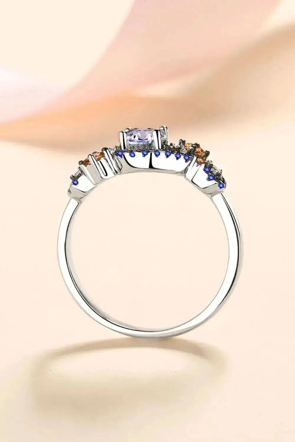 Moissanite Contrast 925 Sterling Silver Ring - Bad Moms Club