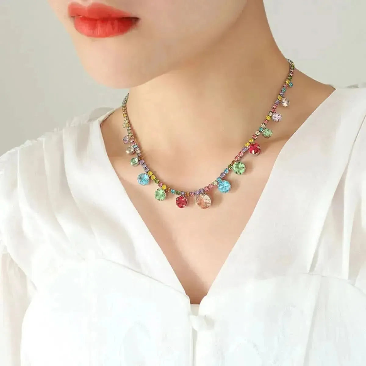 Crystal Copper Chain Necklace - Bad Moms Club