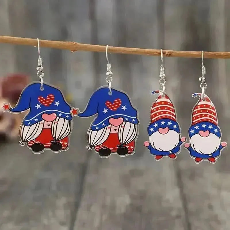 2 Pair Acrylic Gnome Earrings - Bad Moms Club
