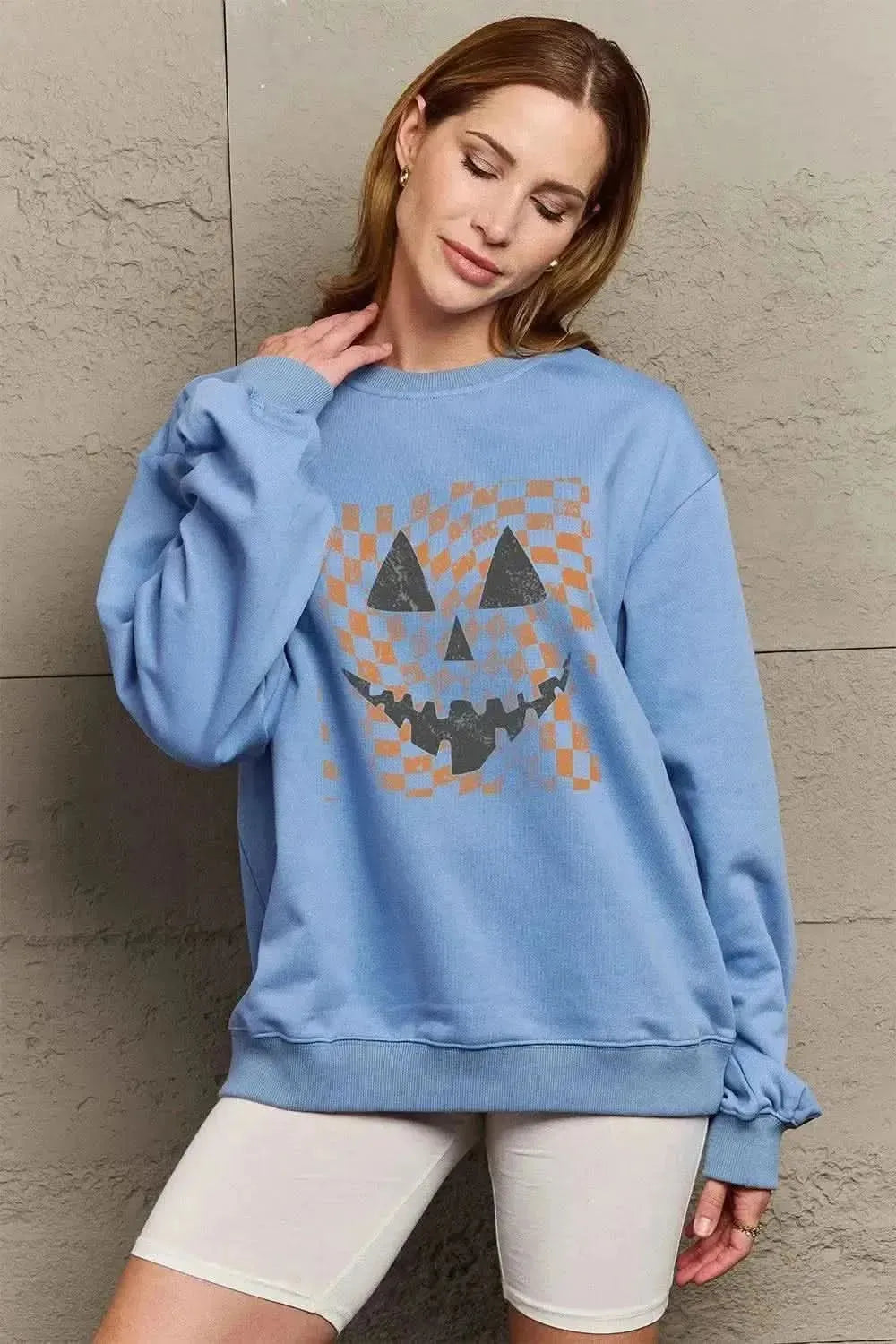 Simply Love Full Size Graphic Dropped Shoulder Sweatshirt - Bad Moms Club