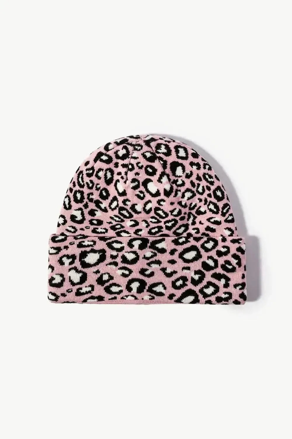Leopard Pattern Cuffed Beanie - Bad Moms Club