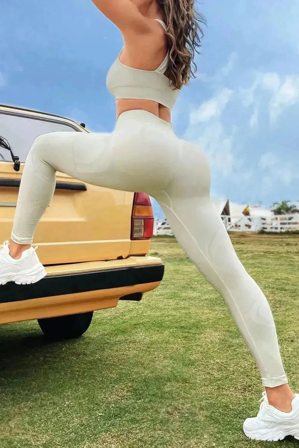 Wide Waistband Long Active Pants - Bad Moms Club