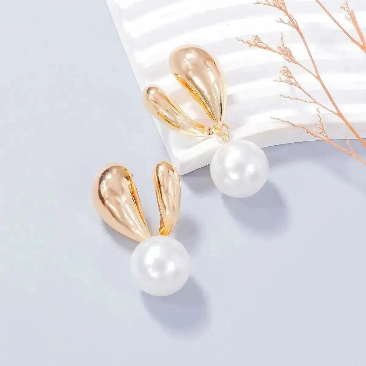 Alloy Drip Oil Bunny Earrings - Bad Moms Club