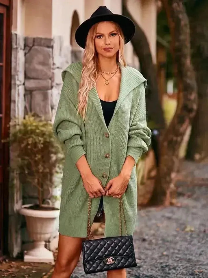 Dropped Shoulder Long Sleeve Cardigan - Bad Moms Club