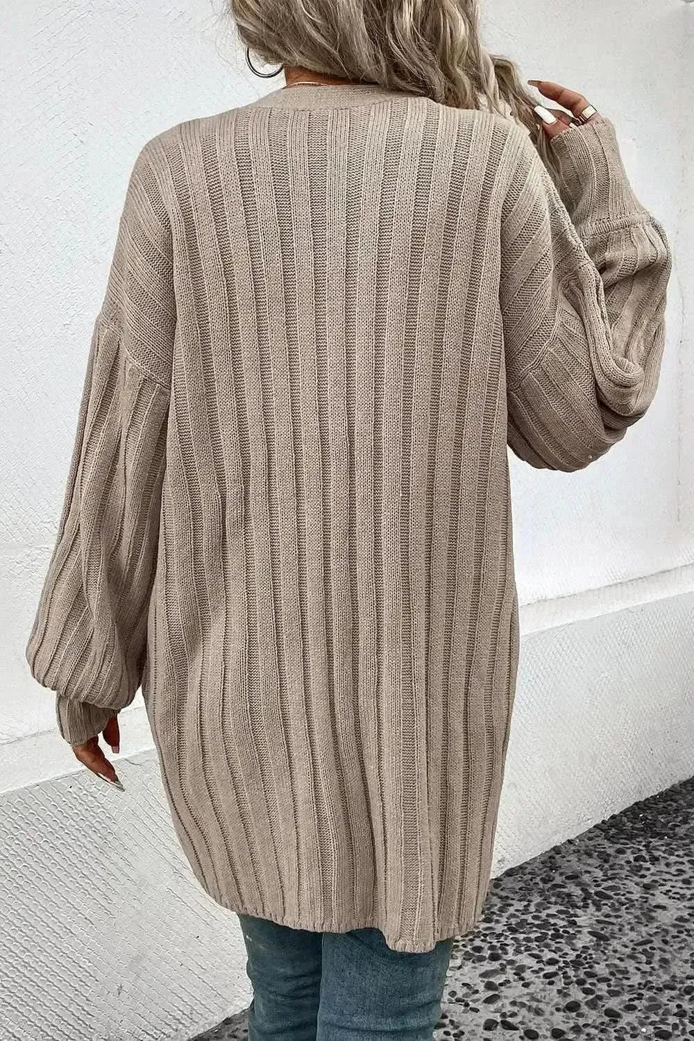 Open Front Cardigan with Pockets - Bad Moms Club