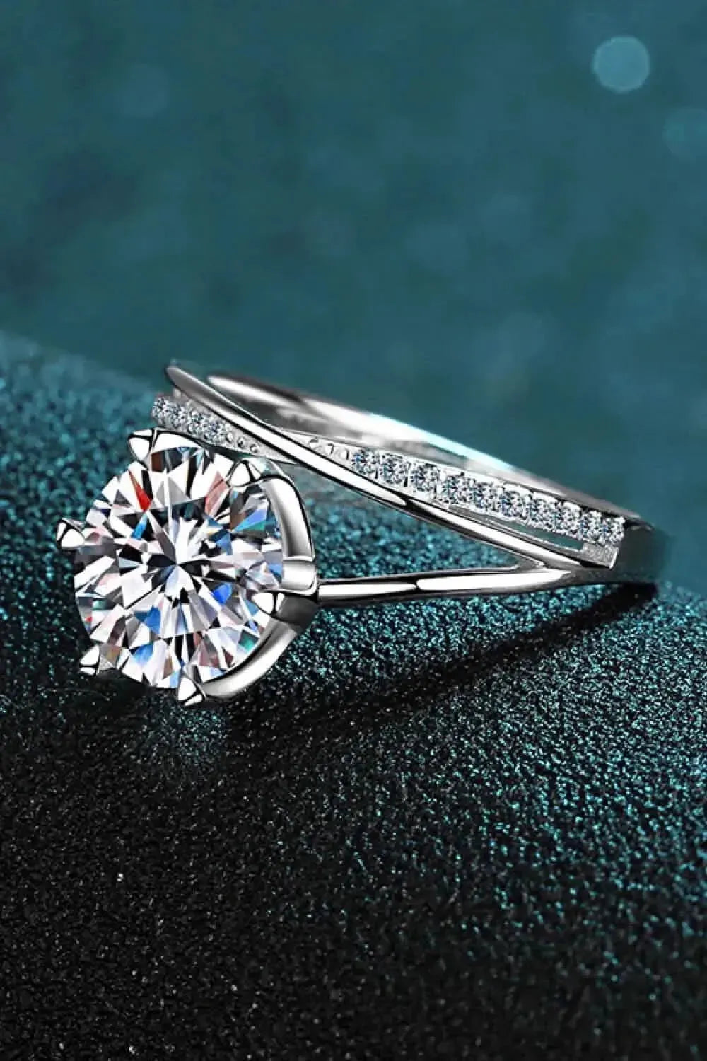 3 Carat Moissanite 6-Prong Ring - Bad Moms Club