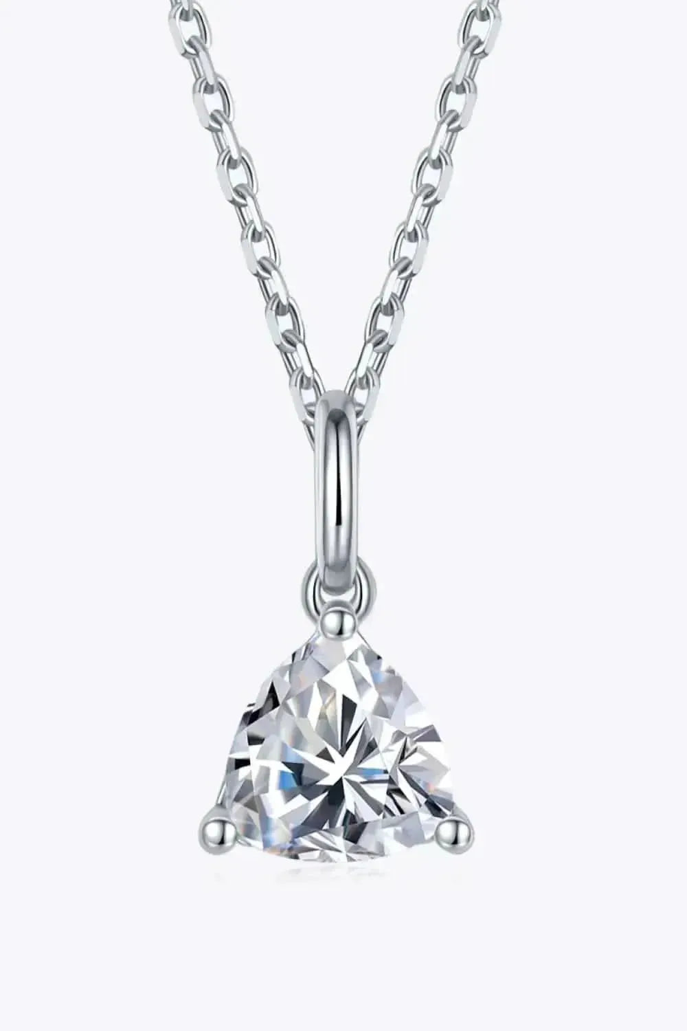 1 Carat Moissanite Pendant 925 Sterling Silver Necklace - Bad Moms Club