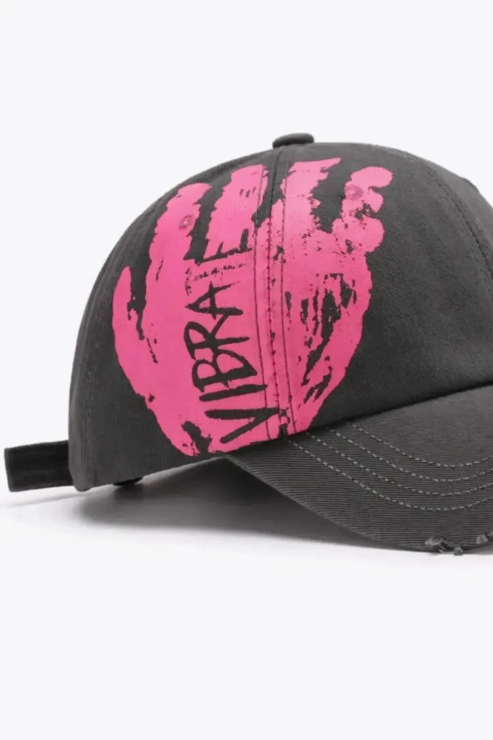 VIBRA Graphic Distressed Adjustable Baseball Cap - Bad Moms Club