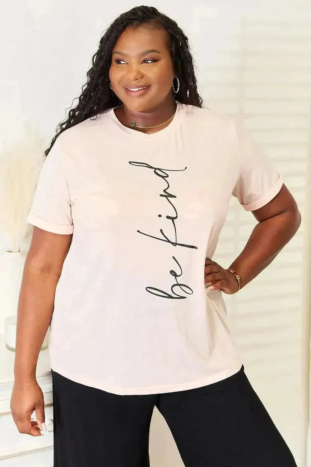 Simply Love BE KIND Graphic Round Neck T-Shirt - Bad Moms Club