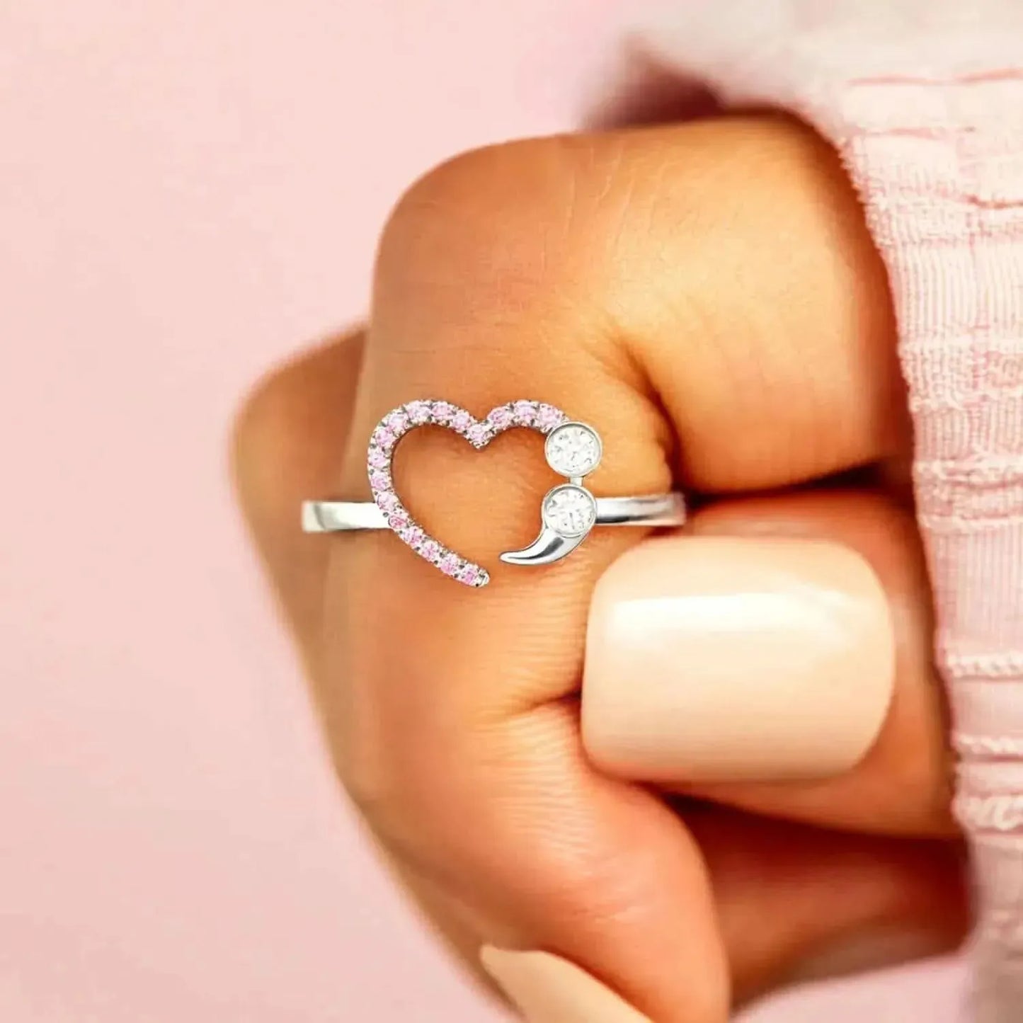 925 Sterling Silver Inlaid Zircon Ring - Bad Moms Club