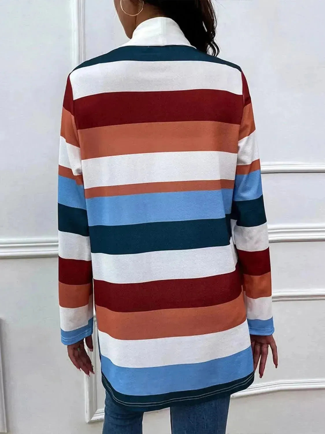 Color Block Open Front Cardigan - Bad Moms Club