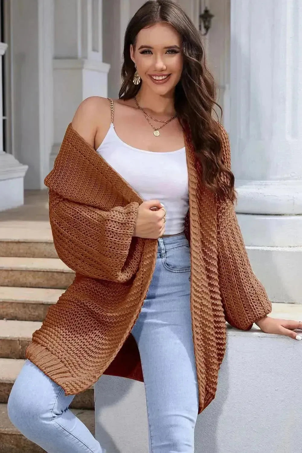 Open Front Longline Cardigan - Bad Moms Club