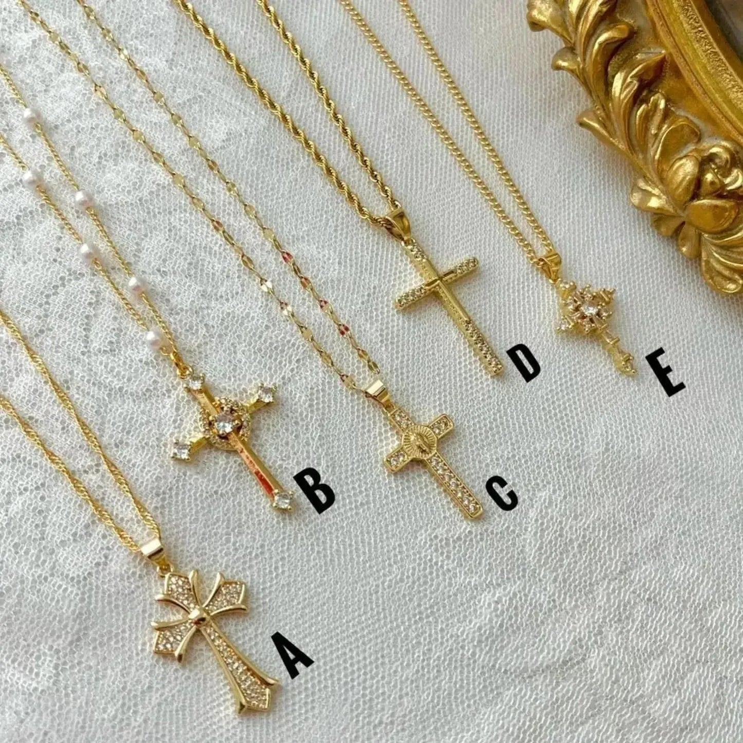 Stainless Steel Inlaid Zircon Cross Necklace - Bad Moms Club