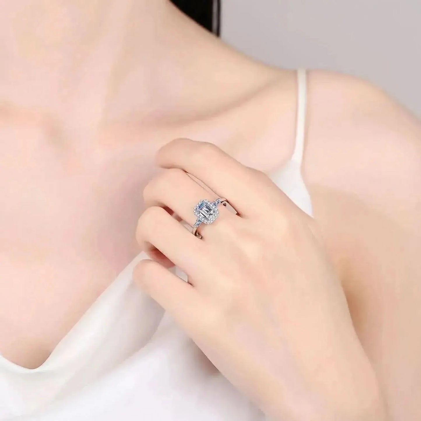 1 Carat Moissanite 925 Sterling Silver Ring - Bad Moms Club