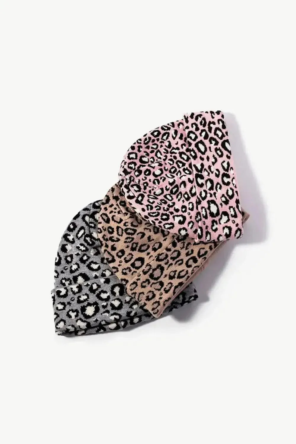 Leopard Pattern Cuffed Beanie - Bad Moms Club