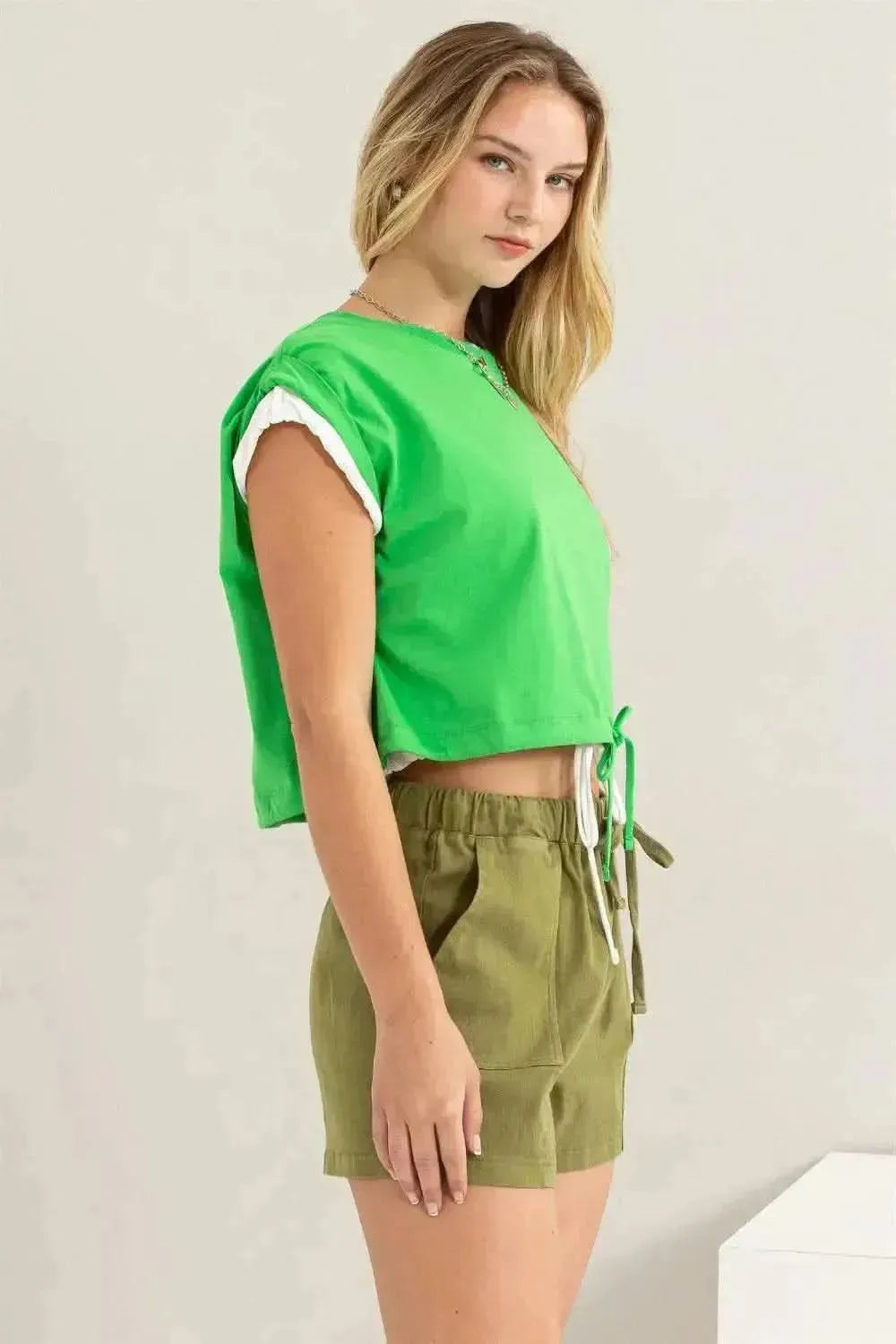 HYFVE Drawstring Hem Crop Top - Bad Moms Club