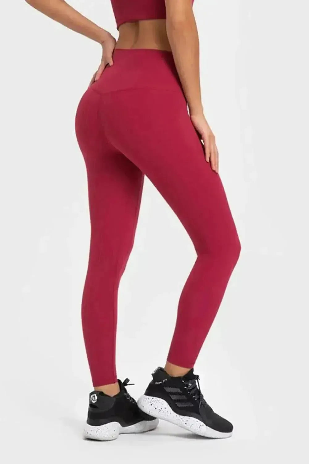 Highly Stretchy Wide Waistband Yoga Leggings - Bad Moms Club